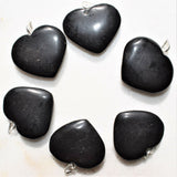 CHARGED Himalayan Black Tourmaline Crystal HEART Perfect Pendant + 20" Chain