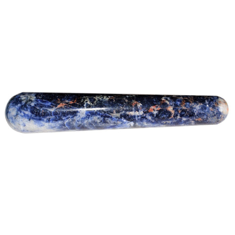 Charged Himalayan Sodalite Crystal 4" Massage Wand Reflexology 56g-70g
