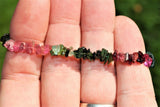 Premium CHARGED Rainbow Tourmaline Crystal Chip Stretchy Bracelet REIKI Energy!