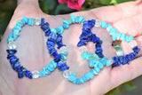 CHARGED Lapis Lazuli AZ Turquoise Crystal Bracelet w / Quartz REIKI Energy!