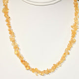 CHARGED Citrine Crystal Chip 18" Necklace Polished ENERGY REIKI