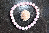 [1] Premium CHARGED Pink Kunzite Crystal 8mm Bead Bracelet Stretchy ENERGY REIKI