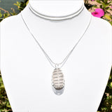 CHARGED Herkimer Diamond Quartz Perfect Pendant + 20" Silver Chain SYN 12