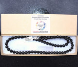 CUSTOM MADE 24" Premium CHARGED Black Tourmaline Crystal 8mm Bead Necklace