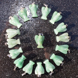 Green Aventurine Crystal Angel Pendant + 20" Silver Chain