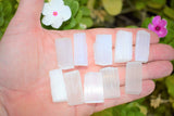 ZENERGY GEMS: 10 Amazing Pure WHITE Selenite Natural Crystals POWERFUL 1/4lb