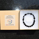 Premium CHARGED Natural Black Tourmaline + Terahertz Quantum Wave Beads Bracelet