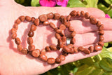 CHARGED Red Goldstone Crystal Bracelet Tumble Polished Stretchy REIKI