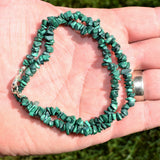 CHARGED Premium Malachite Crystal Chip 18" Necklace Healing Energy REIKI WOW!!!