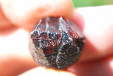 Naturally Faceted Almandine Garnet Crystal Perfect Pendant + 20" Chain