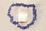 Premium CHARGED Tanzanite Crystal Chip Stretchy Bracelet Healing Energy 40Carats