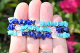 CHARGED Lapis Lazuli AZ Turquoise Crystal Bracelet w / Quartz REIKI Energy!