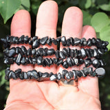 CHARGED Russian Shungite Crystal Chip Bracelet Stretchy ENERGY REIKI SYN 12