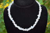CHARGED Premium Rainbow Moonstone Crystal Chip 18" Necklace Healing REIKI WOW!