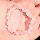 Premium CHARGED Rose Quartz Crystal Chip Stretchy Bracelet Healing REIKI Energy!