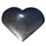 [1] LG Black Onyx Crystal Puffy Heart / Palm Stone Reiki ZENERGY GEMS