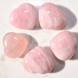 [1] Himalayan Rose Quartz Crystal Puffy Heart / Palm Stone Reiki ZENERGY GEMS