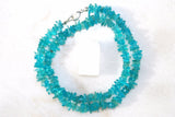CHARGED Neon Blue Apatite Crystal Chip 18" Necklace Healing Energy WOW!!!