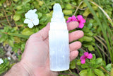 [4 PCS] 6.0" Towers of Divine Mind Selenite Crystals Protection: ZENERGY GEMS