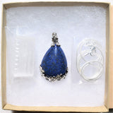 Perfect Pendant - Lapis Lazuli Teardrop Pendant + 20" Chain: ZENERGY GEMS