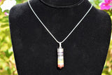 Faceted 7 Chakra Crystals Point Pendant + 20" Silver Chain