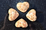 [1] MD Leopardskin Jasper Crystal Puffy Heart / Palm Stone Reiki ZENERGY GEMS