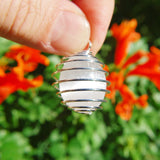 CHARGED Polished Moroccan Selenite Crystal Perfect Pendant 20" Silver Chain