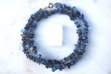 CHARGED Blue Kyanite Crystal Chip 18" Necklace Polished ENERGY REIKI