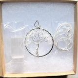 CHARGED Rainbow Moonstone Tree of Life Perfect Pendant REIKI 20" Silver Chain