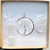 CHARGED Amplifier (Clear) Quartz Tree of Life Perfect Pendant 20" Silver Chain