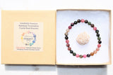 Premium CHARGED Rainbow Tourmaline Crystal 5mm Bead Bracelet Stretchy ENERGY