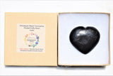 [1] Himalayan Black Tourmaline Crystal Puffy Heart / Palm Stone Healing Reiki