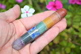 Charged 4.5" 7 Chakra Crystals Massage Wand Crystal Healing Energy REIKI ~70g