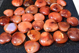 Carnelian Agate Crystal Puffy Heart / Palm Stone [Madagascar] ZENERGY GEMS