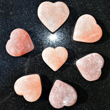 CHARGED Himalayan Sea Salt Crystal Heart Hand-Carved Peaceful Energy WOW!