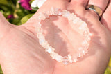 [1] CHARGED Moonstone Rose Quartz Crystal Bracelet w / Quartz REIKI Energy!