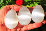 [1] Selenite Crystal Egg of Psychic Awareness POWERFUL ~2.5" 70mm 200grams