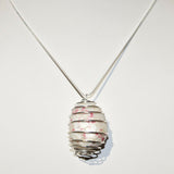 CHARGED Cinnabrite Crystal Perfect Pendant 20" Silver Chain REIKI Energy