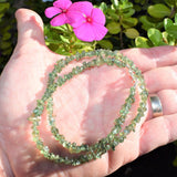 CHARGED Rare Dark Green Apatite Crystal 18" Necklace Healing Energy REIKI WOW!!!