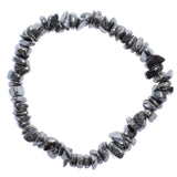 Premium CHARGED Hematite Crystal Chip Stretchy Bracelet REIKI Healing Energy!
