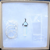 Faceted Radiant Opalite Crystal Perfect Pendant 20" Silver Chain