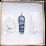 Premium Grade Brazilian Blue Kyanite Crystal Perfect Pendant + 20" Silver Chain
