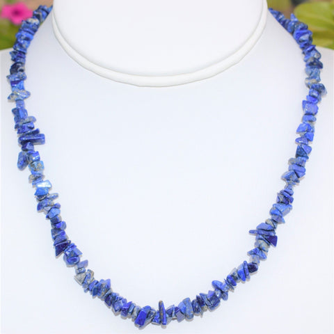 CHARGED Premium Sodalite Crystal Chip 18" Necklace Healing Energy REIKI WOW!!!