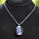 CHARGED Azurite Perfect Pendant ULTIMATE PSYCHIC STONE + 20" Silver Chain