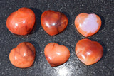 Carnelian Agate Crystal Puffy Heart / Palm Stone [Madagascar] ZENERGY GEMS