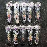 CHARGED 7 Chakra Mystic Indigo Gabbro Crystal Perfect Pendant + 20" Chain