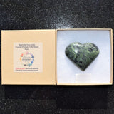 [1] MD Nephrite Inca Jade Crystal Puffy Heart / Palm Stone Reiki ZENERGY GEMS