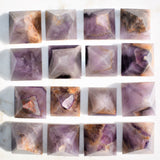 [1] Himalayan Amethyst Crystal Hand-Carved Pyramid Reiki ZENERGY GEMS