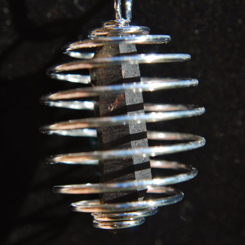 Smokey Quartz Crystal Perfect Pendant Grounding EMF Protection 20" Silver Chain