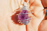 xCUTE Baby Tibetan Elestial Amethyst Perfect Pendant™ + 26" 925 Silver Chain